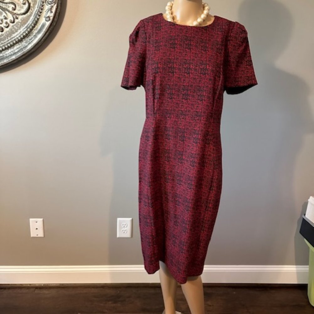 CALVIN KLEIN  RED&BLACK DRESS